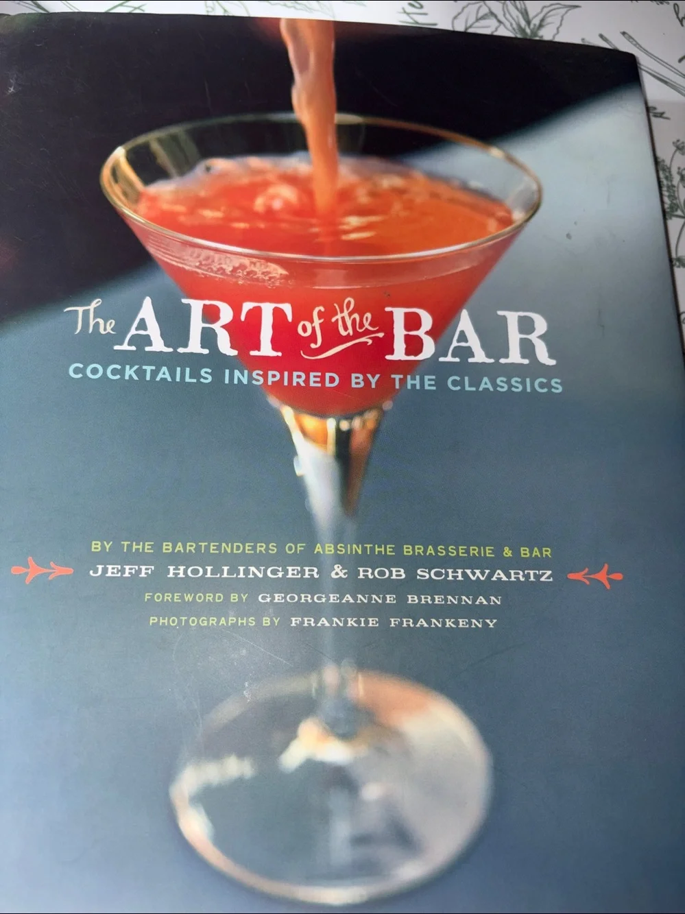 The Art of the Bar Cookbook - Cocktail Recipe Book with Orange & Teal Cover